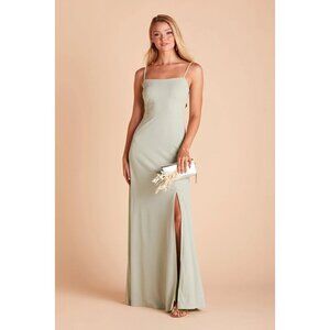 BIRDY GREY Benny Crepe Tie Back Bridesmaid Formal Dress in Sage